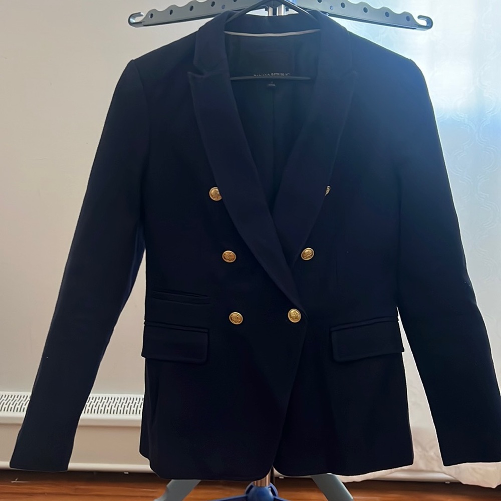 Banana Republic Double Breasted Blazer Navy